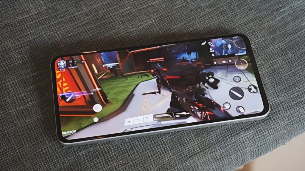 Realme GT Youth Edition smartphone showing gaming and study mode switching