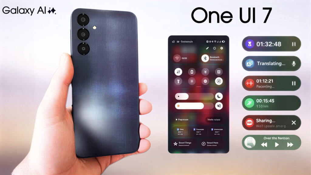 Samsung Galaxy A25 AI smartphone One UI interface features
