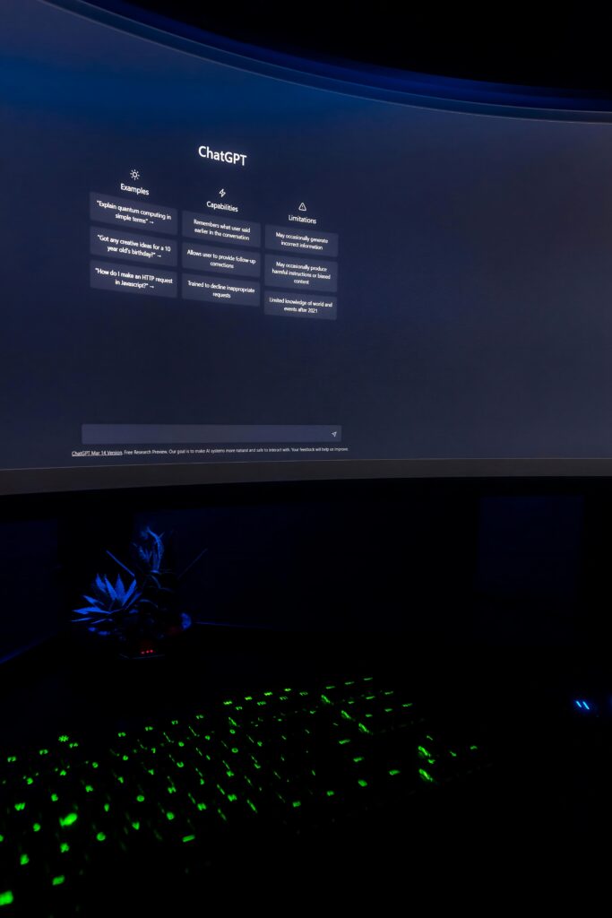ChatGPT web interface showing conversation window and sidebar