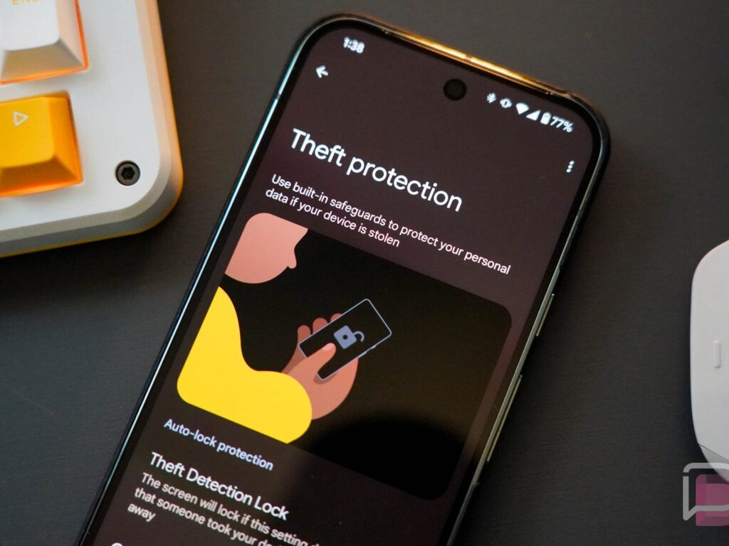 AI smartphone anti-theft in 2026 detecting snatch attempt and instantly locking the device