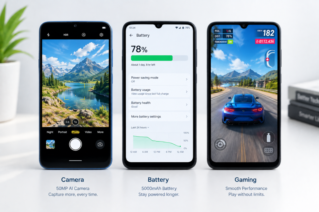 Budget phone AI features across price tiers in Pakistan